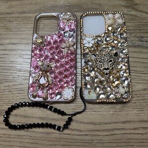 2 iPhone 14 Pro Max Luxury Bling  Case